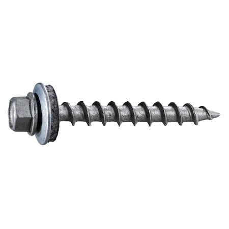 Buildright Self-Drilling Screw, #9 x 1-1/2 in, Galvanized Steel Flange Hex Head External Hex Drive, 2000 PK 50739
